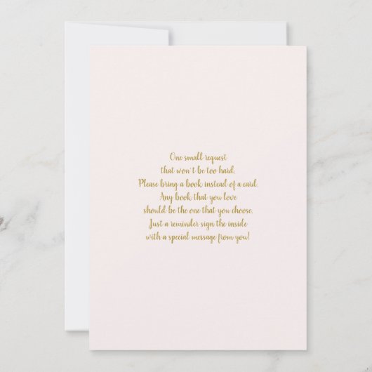 小さな蝶の赤ちゃんシャワーガール招待状 招待状 (裏面)