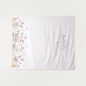 小さな蝶の赤ちゃんシャワー写真の背景 タペストリー (正面(横))