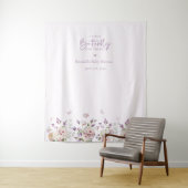 小さな蝶の赤ちゃんシャワー写真の背景 タペストリー (インサイチュ)