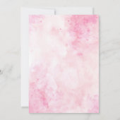 小さな蝶の赤ちゃんシャワー女の子水色ピンク 招待状 (裏面)