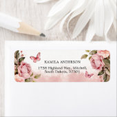 小さな蝶の赤ちゃんシャワー差出人住所 ラベル (インサイチュ)