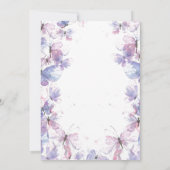 小さな蝶の赤ちゃんシャワー招待状 招待状 (裏面)