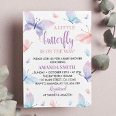 小さな蝶の赤ちゃんシャワー招待状 招待状