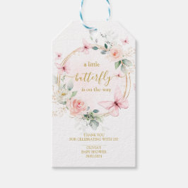 小さな蝶の赤ちゃんシャワー ギフトタグ