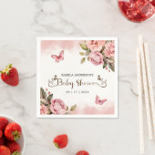 小さな蝶の赤ちゃんシャワー スタンダードカクテルナプキン (インサイチュ)