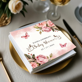 小さな蝶の赤ちゃんシャワー スタンダードカクテルナプキン