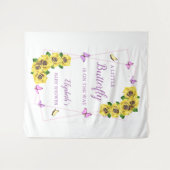 小さな蝶の赤ちゃんシャワー タペストリー (正面(横))