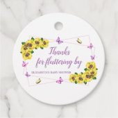 小さな蝶の赤ちゃんシャワー フェイバータグ (正面)