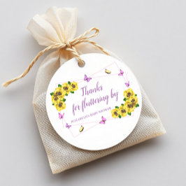 小さな蝶の赤ちゃんシャワー フェイバータグ