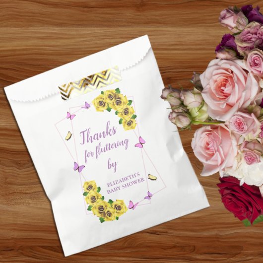 小さな蝶の赤ちゃんシャワー フェイバーバッグ