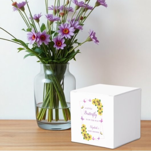 小さな蝶の赤ちゃんシャワー フェイバーボックス
