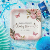 小さな蝶の赤ちゃんシャワー ペーパープレート (パーティー)