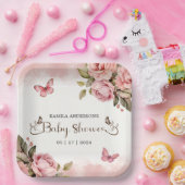 小さな蝶の赤ちゃんシャワー ペーパープレート (パーティー)