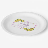 小さな蝶の赤ちゃんシャワー ペーパープレート (アングル)