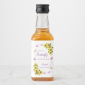 小さな蝶の赤ちゃんシャワー リキュールボトルラベル (正面)