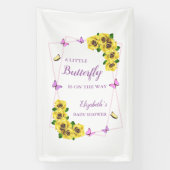 小さな蝶の赤ちゃんシャワー 横断幕 (縦)