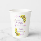 小さな蝶の赤ちゃんシャワー 紙コップ (正面)