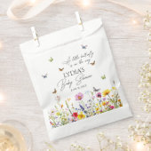 小さな蝶の野生の花の赤ちゃんシャワー フェイバーバッグ (クリップ留めされた状態)