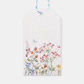 小さな蝶の野生の花の赤ん感謝していだシャワー ギフトタグ (裏面)
