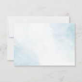 小さな蝶の青フローラあり素朴がとう サンキューカード (裏面)