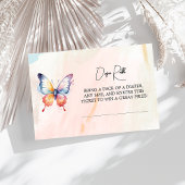 小さな蝶パステルお洒落赤ちゃんシャワー エンクロージャーカード