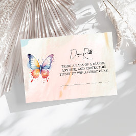 小さな蝶パステルお洒落赤ちゃんシャワー エンクロージャーカード
