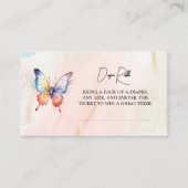 小さな蝶パステルお洒落赤ちゃんシャワー エンクロージャーカード (正面)