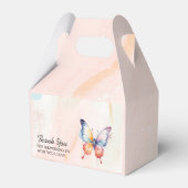 小さな蝶パステルお洒落赤ちゃんシャワー フェイバーボックス (正面サイド)