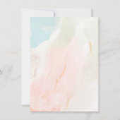 小さな蝶パステルお洒落赤ちゃんシャワー 招待状 (裏面)