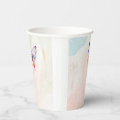 小さな蝶パステルお洒落赤ちゃんシャワー 紙コップ (右)