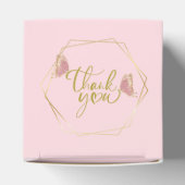 小さな蝶 |ピンクのフローラガールベビーシャワー フェイバーボックス (上部)