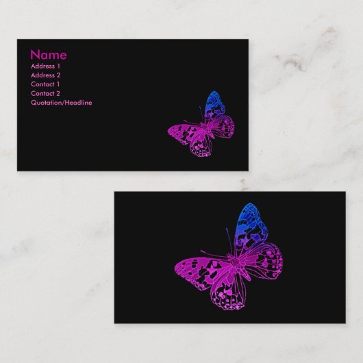 小さな蝶 名刺 (正面/裏面)