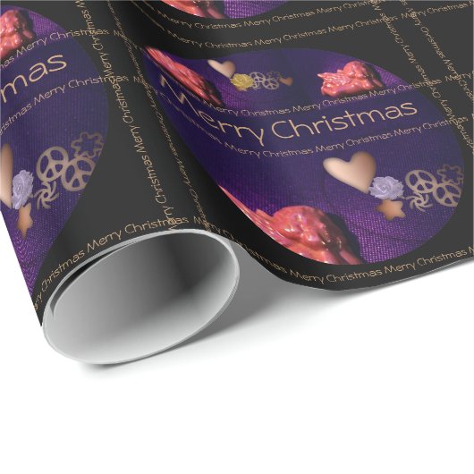 小さな行書でメリークリスマス – リボン –  ラッピングペーパー (ロールコーナー)