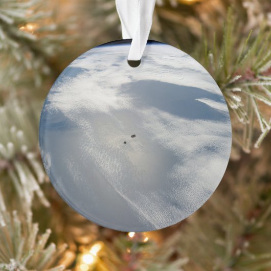 小さな衛星は地球の一部の上を公転する。 オーナメント (ツリー)