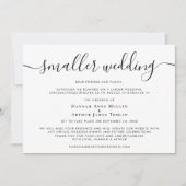 小さな規模に縮小されたウェディングスクリプト 案内状 (正面)