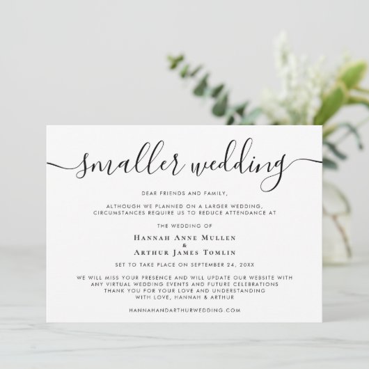 小さな規模に縮小したウェディングの台本 案内状 (スタンド正面)