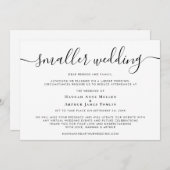 小さな規模に縮小したウェディングの台本 案内状 (正面/裏面)