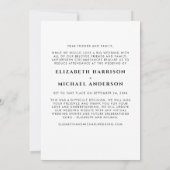 小さな規模に縮小した結婚式の写真発表 (裏面)