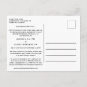 小さな規模に縮小した結婚式 フォト シンプル モダン 案内ポストカード (裏面)