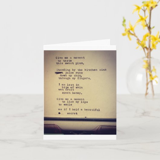 小さな詩 カード (黄色い花)