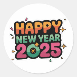 小さな詳細、ビッグインパクト2025年新年のシール ラウンドシール