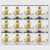 小さな読男の子 ラッピングペーパー (フラット)