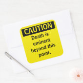 小さな警告パロディ警告のステッカー スクエアシール (封筒)