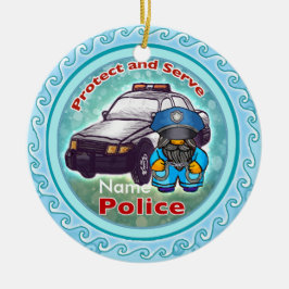 小さな警察官のオーナメント セラミックオーナメント