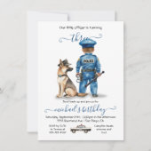 小さな警察官の誕生日パーティー 招待状 (正面)