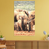 小さな象のキャンバスを枠で囲む キャンバスプリント (インサイチュ (リビング))