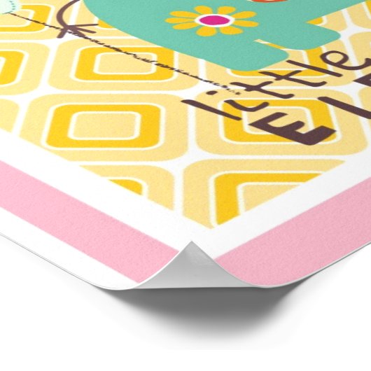 小さな象の壁飾り ポスター (角)