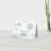 小さな象の少年の赤ちゃんシャワーサンキューカード サンキューカード (正面)