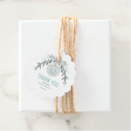 小さな象の少年の赤ちゃんシャワー フェイバータグ