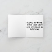 小さな象の赤ちゃん　お誕生日おめでとう カード (内部)